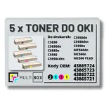 5-PAK Multibox Toner do OKI C5850 C5950 MC560 black/cyan/magenta/yellow zamiennik - 2