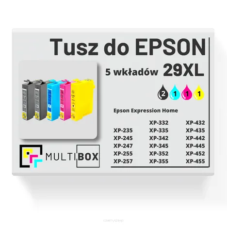 5-PAK Multibox Tusz do EPSON 29XL T2991 T2992 T2993 T2994 cyan / magenta / yellow / black zamiennik