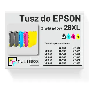 Tusz do EPSON 29XL T2991 T2992 T2993 T2994 5-pak cyan / magenta / yellow / black zamiennik Multibox