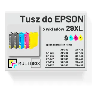 5-PAK Multibox Tusz do EPSON 29XL T2991 T2992 T2993 T2994 cyan / magenta / yellow / black zamiennik