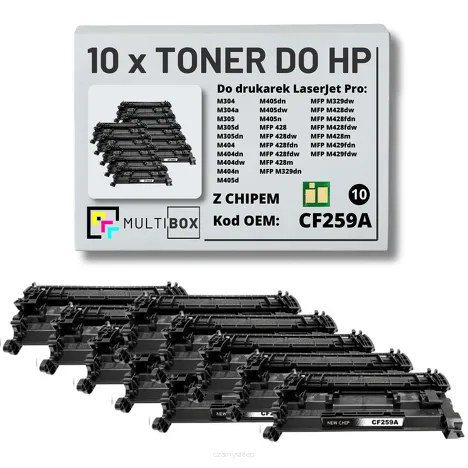 10-PAK Multibox Toner do HP CF259A 59A LaserJet Pro M304 M404 M428 zamiennik Z CHIPEM