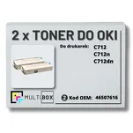 2-PAK Multibox Toner do OKI C712 46507616 black zamiennik - 2
