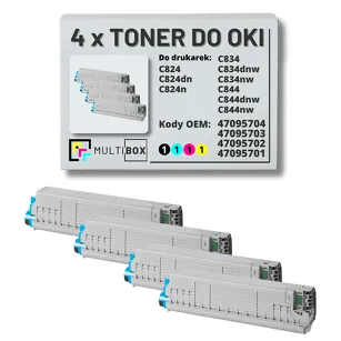 4-PAK Multibox Toner do OKI C824 C834 C844 black/cyan/magenta/yellow zamiennik