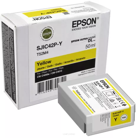 EPSON tusz SJIC42PY SJIC42P-Y C13T52M440 oryginalny yellow 50ml