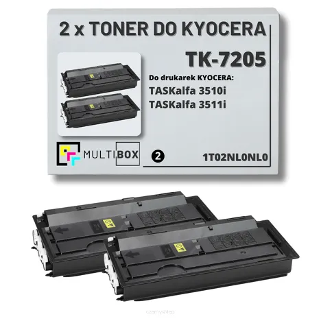 2-PAK Multibox Toner do KYOCERA TK7205 1T02NL0NL0 TASKALFA 3510i 2x35.0K zamiennik