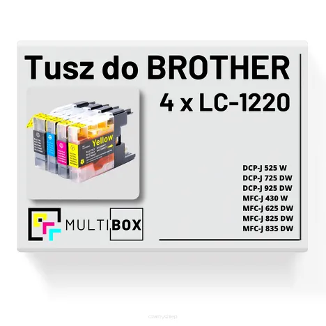 4-PAK Multibox Tusz do BROTHER LC1220