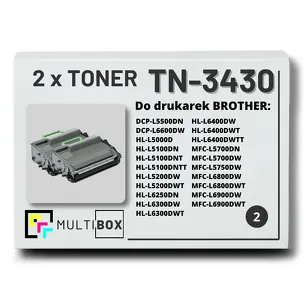 2-PAK Multibox Toner do BROTHER TN3430 zamiennik