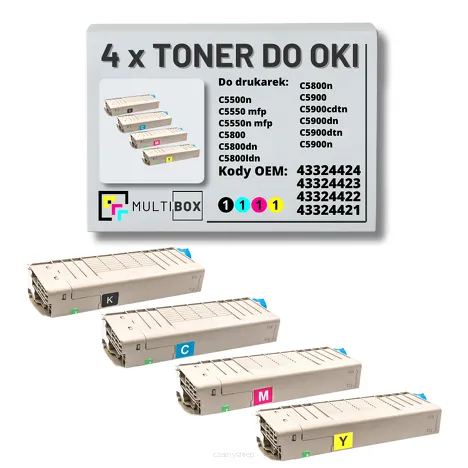 4-PAK Multibox Toner do OKI C5800 C5900 black/cyan/magenta/yellow zamiennik