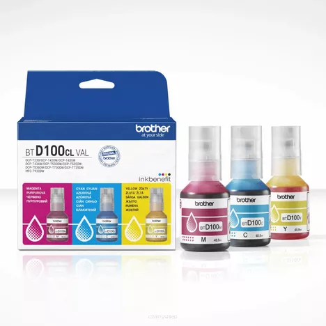 BROTHER tusz BTD100CLVAL oryginalny CMY 3x 48.8ml 3-pak
