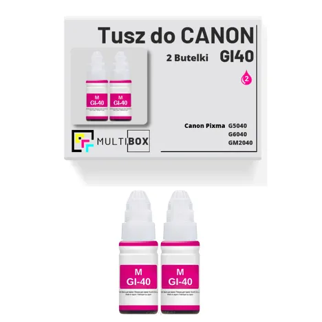 2-PAK Multibox Tusz do CANON GI40M magenta zamiennik