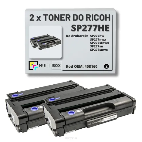 2-PAK Multibox Toner do RICOH SP277HE 408160 Zamiennik