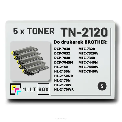 5-PAK Multibox Toner do BROTHER TN2120 zamiennik