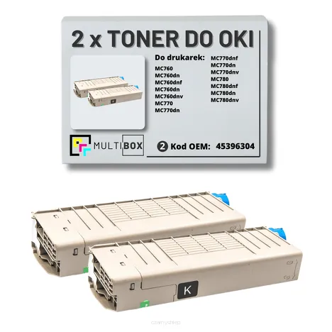 2-PAK Multibox Toner do OKI MC760 MC770 MC780 45396304 black zamiennik
