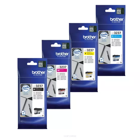 BROTHER tusz LC3237VAL oryginalny 4-pak CMYK 3000 + 3x1500 stron