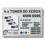4-PAK Multibox Toner do XEROX 6500 6505 106R01604 106R01603 106R01602 106R01601 3.0K/3x2.5K CMYK zamiennik - 2