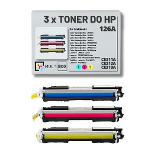 3-PAK Multibox Toner do HP 126A CMY CE311A CE312A CE313A zamiennik