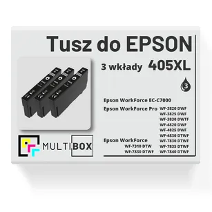 3-PAK Multibox Tusz do EPSON 405XL T05H1 C13T05H14010 black zamiennik
