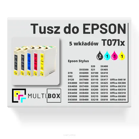 5-PAK Multibox Tusz do EPSON T0711 T0712 T0713 T0714 cyan / magenta / yellow / black zamiennik