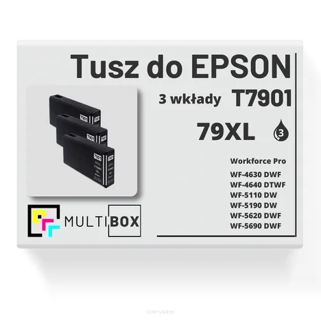 3-PAK Multibox Tusz do EPSON 79XL T7901 C13T79014010 black zamiennik