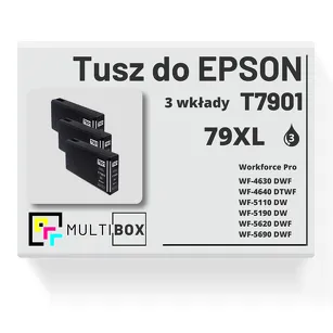 Tusz do EPSON 79XL T7901 C13T79014010 3-pak black zamiennik Multibox