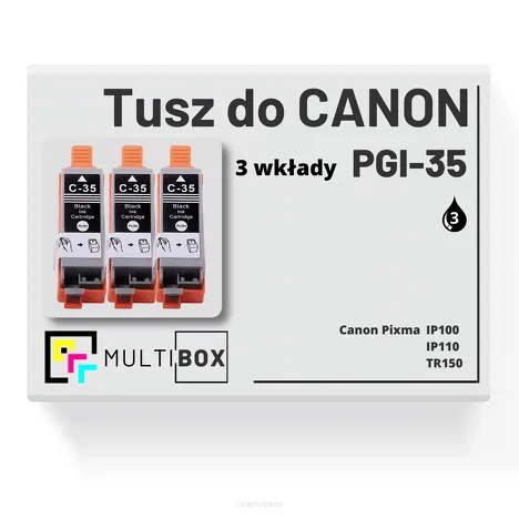 3-PAK Multibox Tusz do CANON PGI35 black zamiennik