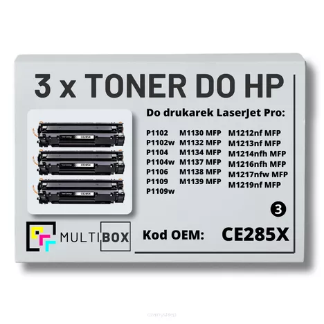 Toner do HP CE285X 85X P1102 M1132 3-pak Zamiennik Multibox