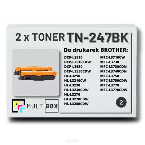 Toner do BROTHER TN247BK 2-pak Black Multibox zamiennik