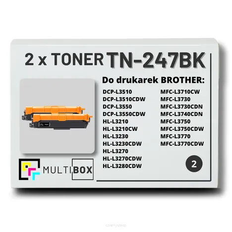 2-PAK Multibox Toner do BROTHER TN247BK Black zamiennik