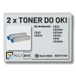 2-PAK Multibox Toner do OKI C823 C833 C843 46471104 black zamiennik - 2