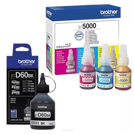 BROTHER tusz BT5000CLVAL + BTD60 oryginalny 4-pak CMYK 6500+3x5000 stron