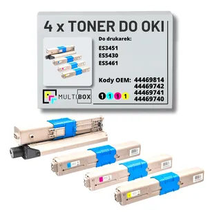 4-PAK Multibox Toner do OKI ES3451 ES5430 ES5461 black/cyan/magenta/yellow zamiennik