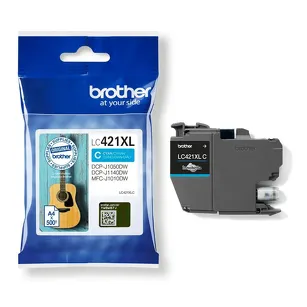 BROTHER tusz LC421XLC oryginalny cyan 500 stron