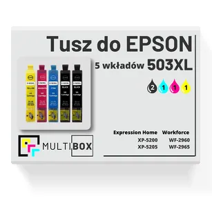 Tusz do EPSON 503XL T09R1 T09R2 T09R3 T09R4 5-pak cyan / magenta / yellow / black zamiennik Multibox