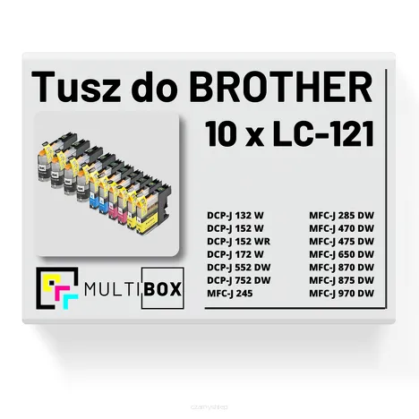 10-PAK Multibox Tusz do BROTHER LC121