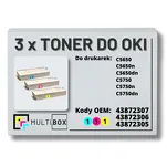 3-PAK Multibox Toner do OKI C5650 C5750 cyan/magenta/yellow zamiennik - 2