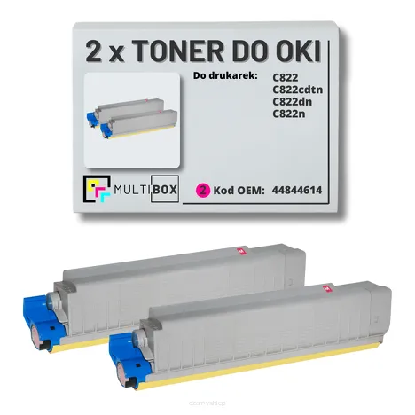 2-PAK Multibox Toner do OKI C822 44844614 magenta zamiennik