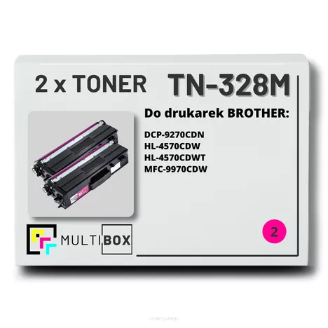 Toner do BROTHER TN328M 2-pak Magenta Multibox zamiennik