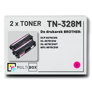 Toner do BROTHER TN328M 2-pak Magenta Multibox zamiennik