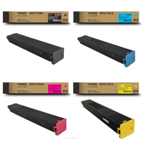 4-PAK Zamiennik Toner do SHARP BPGT70BA BPGT70CA BPGT70MA BPGT70YA CMYK 40.0K/3x24.0K