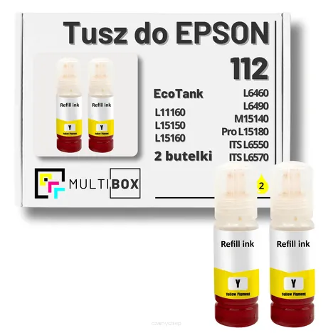 2-PAK Multibox Tusz do EPSON 112 T06C4 C13T06C44A yellow zamiennik