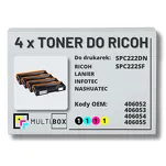 4-PAK Multibox toner do RICOH SPC222 406052 406053 406054 406055 zamiennik - 2