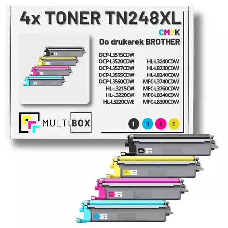 Toner do BROTHER TN248XL 4-pak CMYK Multibox zamiennik