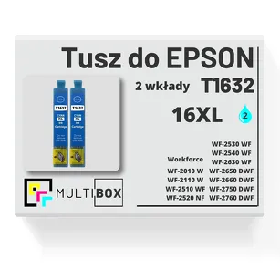 Tusz do EPSON 16XL T1632 C13T16324010 2-pak cyan zamiennik Multibox