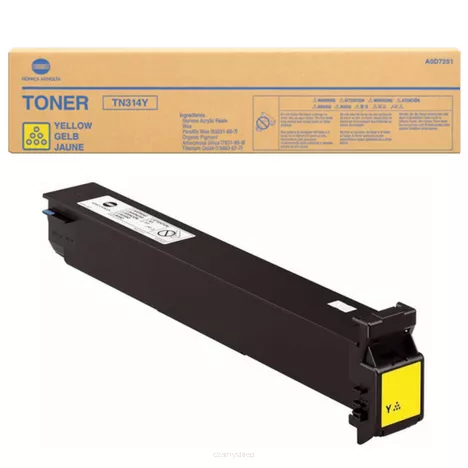 EOL KONICA MINOLTA toner TN314Y A0D7251 yellow oryginalny 20000 stron