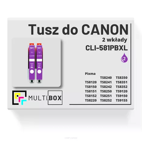 Tusz do CANON CLI581PBXL 2-pak photo blue zamiennik Multibox