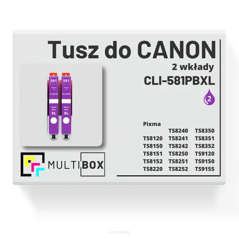 2-PAK Multibox Tusz do CANON CLI581PBXL photo blue zamiennik