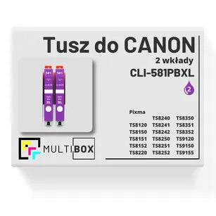 2-PAK Multibox Tusz do CANON CLI581PBXL photo blue zamiennik
