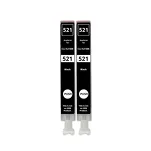 2-PAK Multibox Tusz do CANON CLI521BK black zamiennik - 2