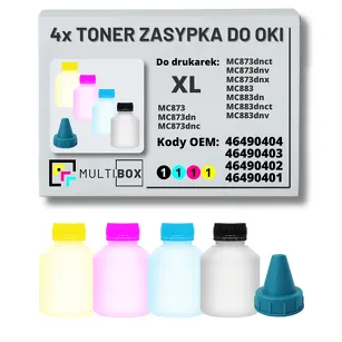 4-PAK Multibox Tonery zasypki do OKI MC873 MC883 XL 15,0K/3x10,0K