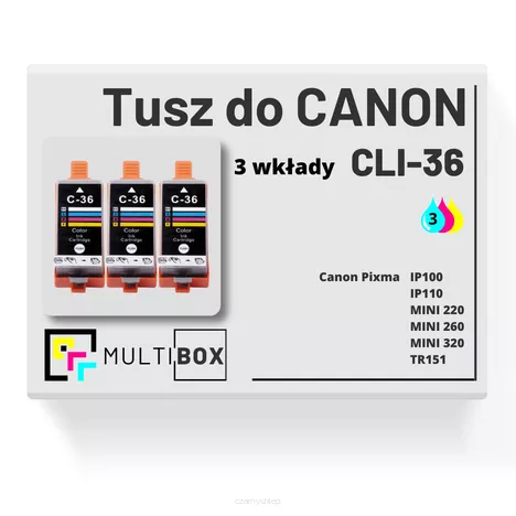 Tusz do CANON CLI36 3-pak color zamiennik Multibox